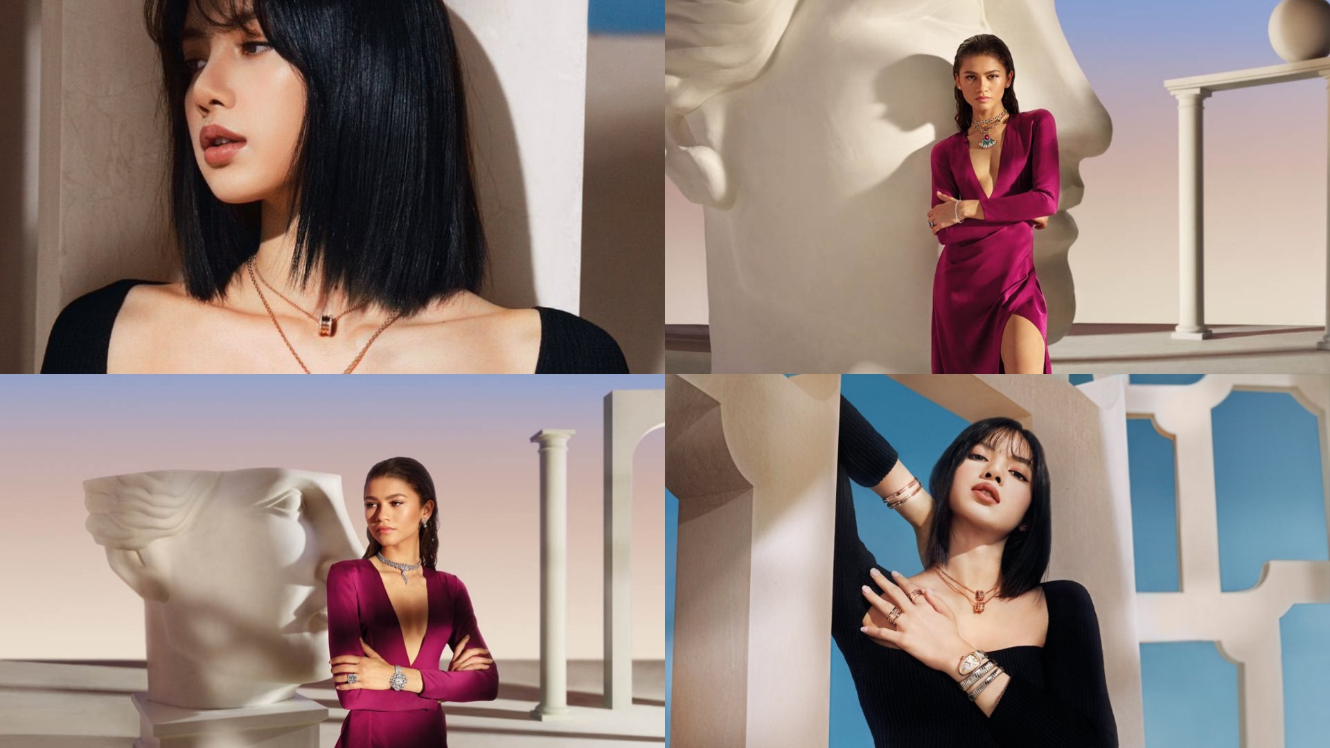 Zendaya And BLACKPINKs Lisa Model For The BVLGARI Magnifica Collection