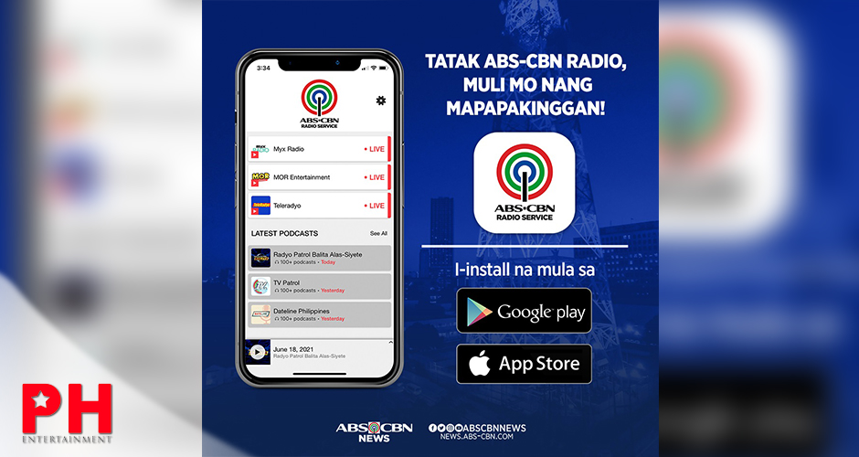 MOR Entertainment at MYX Radio, nasa ABSCBN Radio Service App Na TrueID