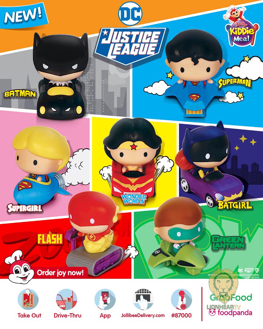 New Jolly Kiddie Meal toys feature your favorite heroes from Justice ...