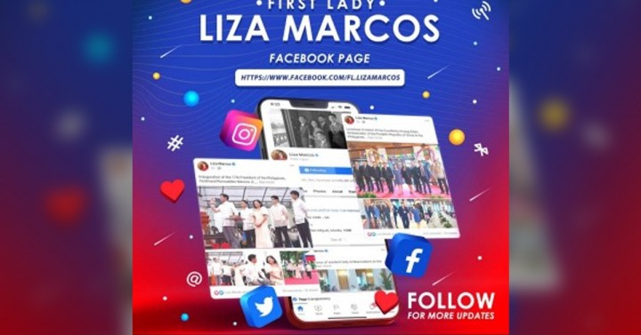 First Lady Liza Araneta-Marcos launches own Facebook page - TrueID