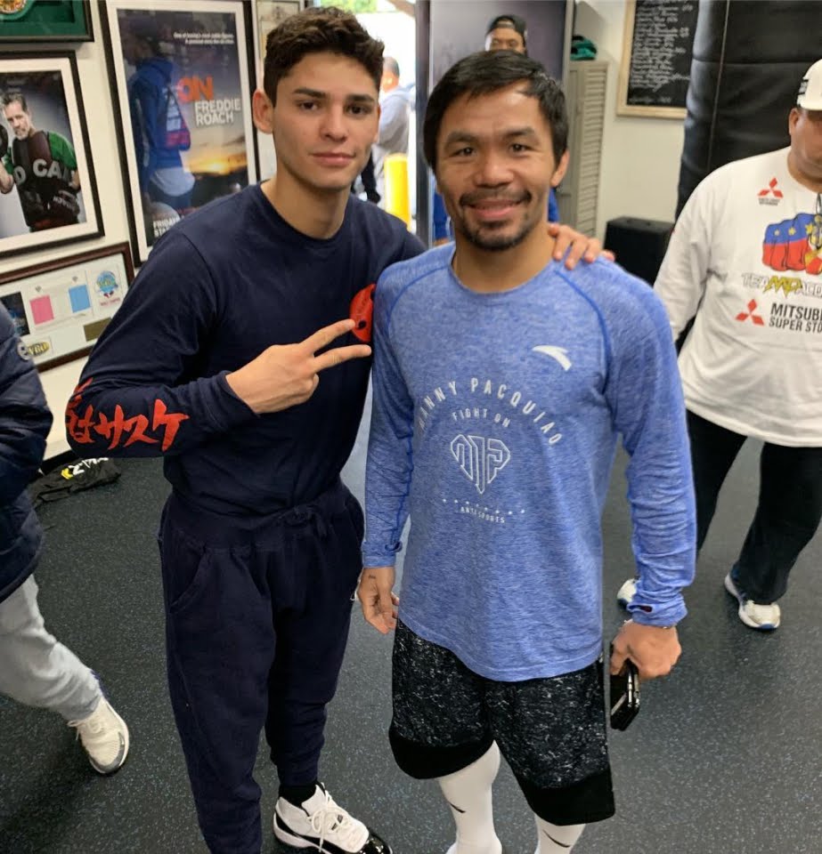 កីឡាករ MANNY PACQUIAO និង កីឡាករ Ryan Garcia