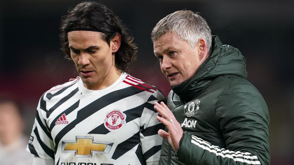 ខ្សែប្រយុទ្ធ&nbsp;Edinson Cavani និងលោកគ្រូបង្វឹកOle Gunnar Solskjaer&nbsp;