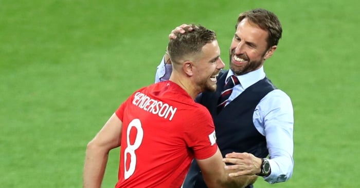 ខ្សែបម្រើ&nbsp;Jordan Henderson និងលោកគ្រូបង្វឹក Gareth Southgate