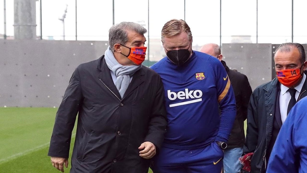 លោក Laporta និងលោក Koeman
