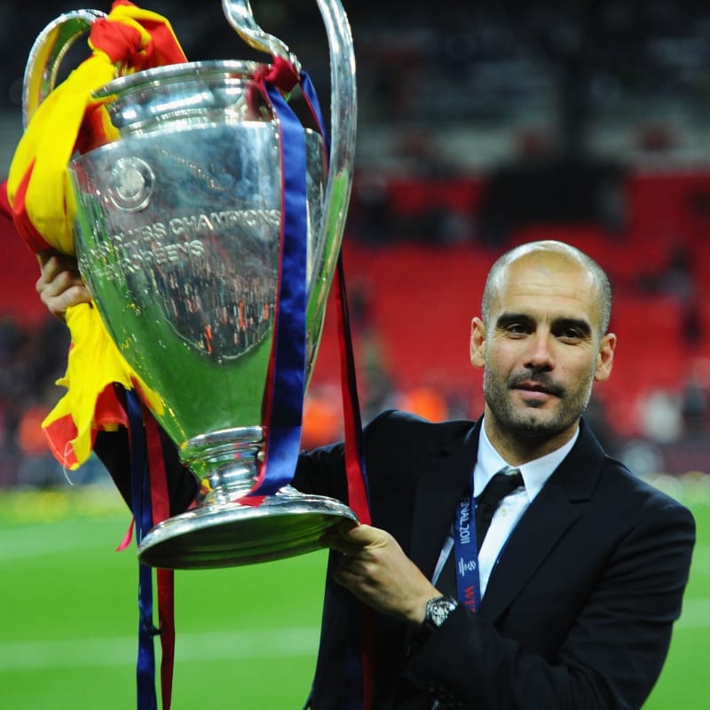 លោកគ្រូបង្វឹក Pep Guardiola លើកពាន UCL
