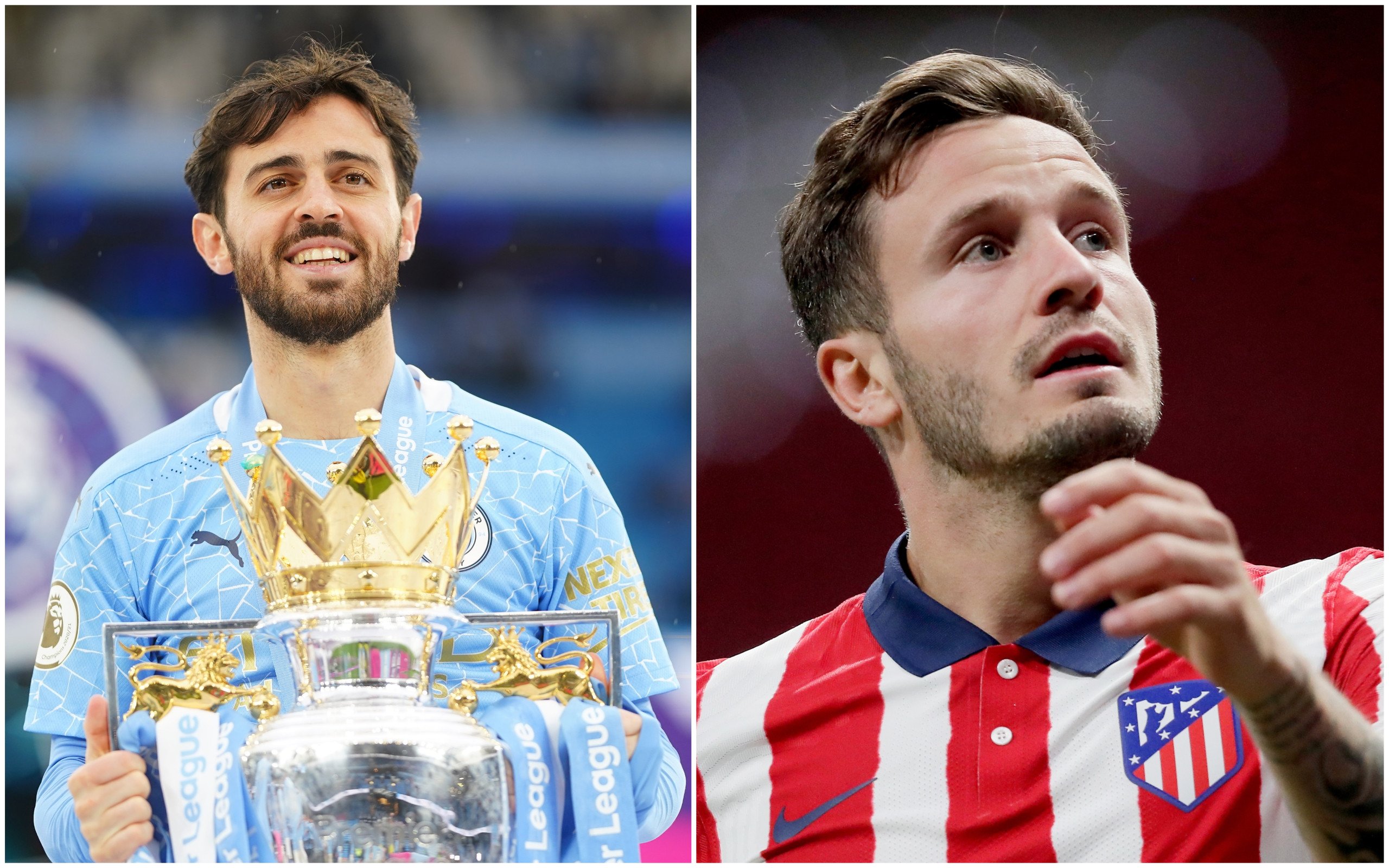 កីឡាករ&nbsp;Bernardo Silva និងកីឡាករ&nbsp;Saul Niguez