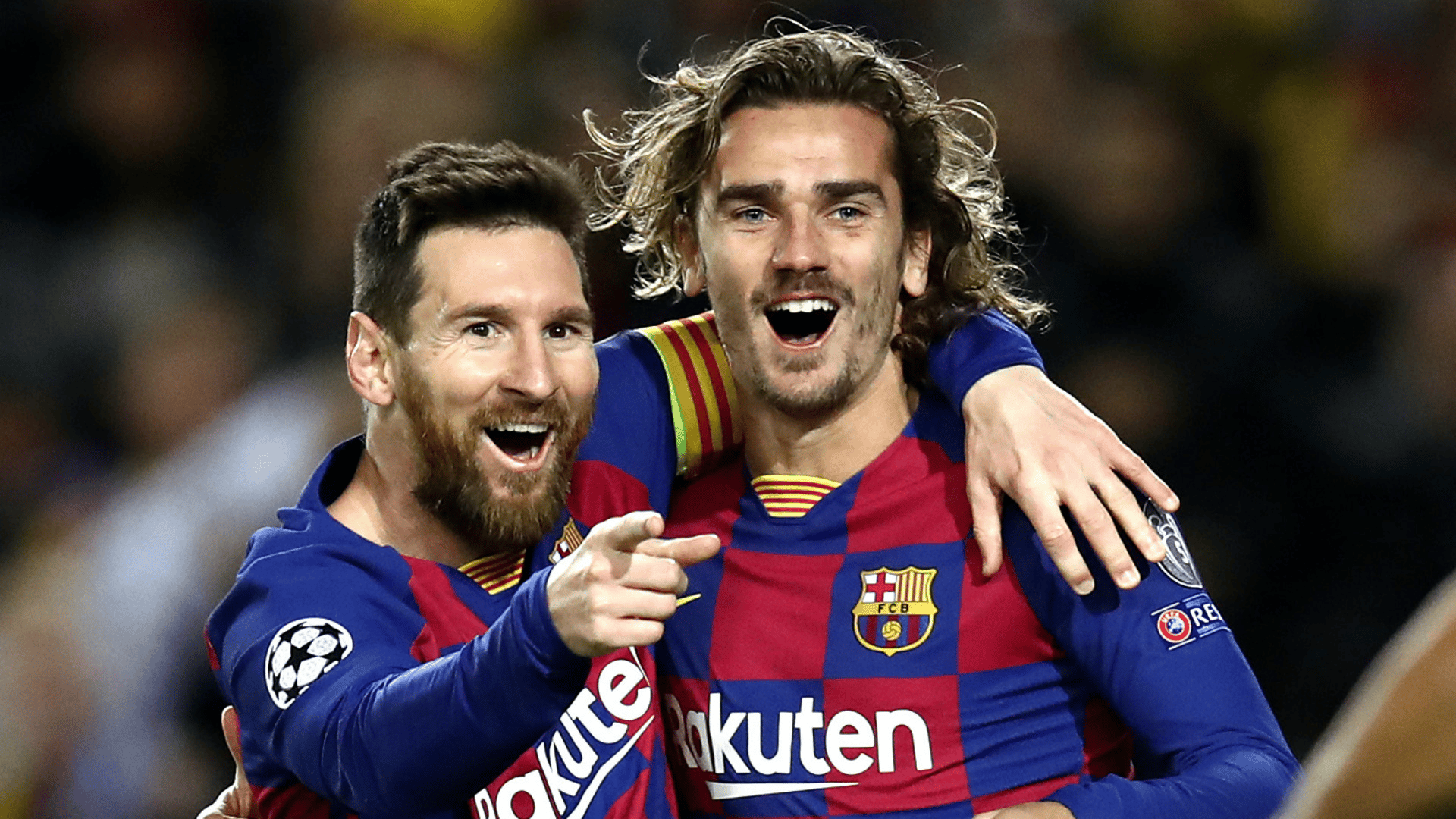 &nbsp; កីឡាករ&nbsp;Antoine Griezmann និង Lionel Messi