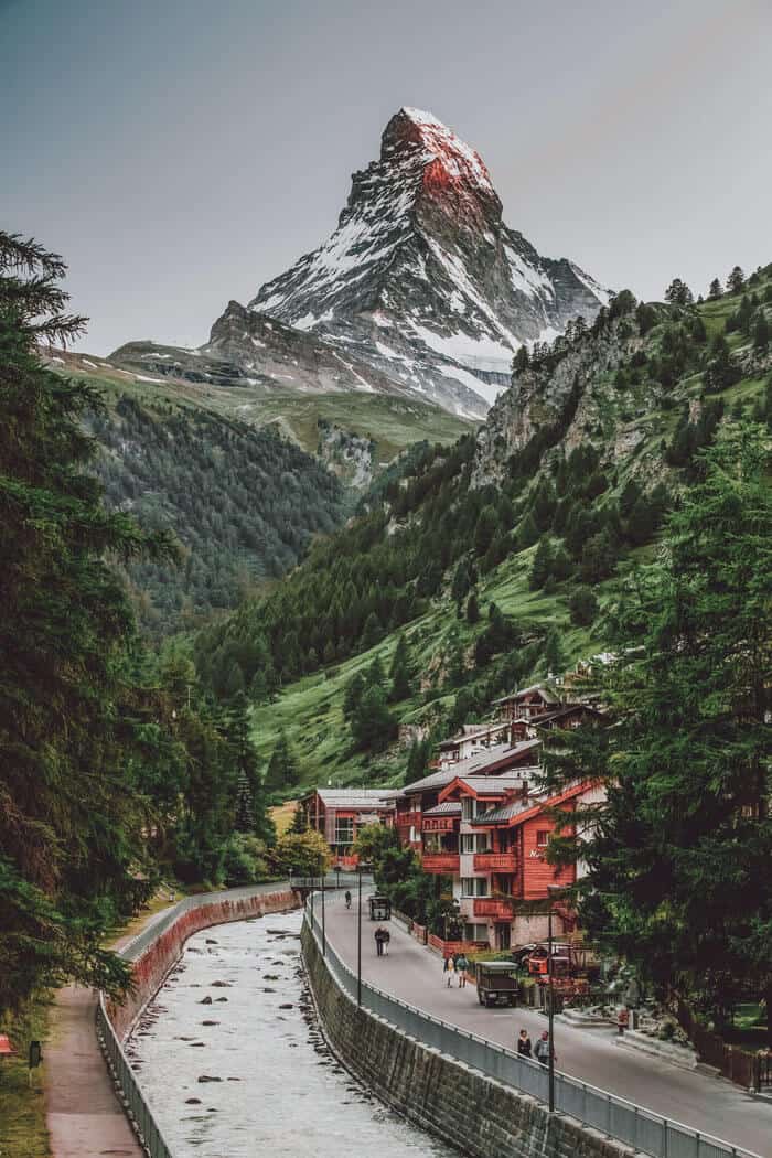 Zermatt City and Matterhorn