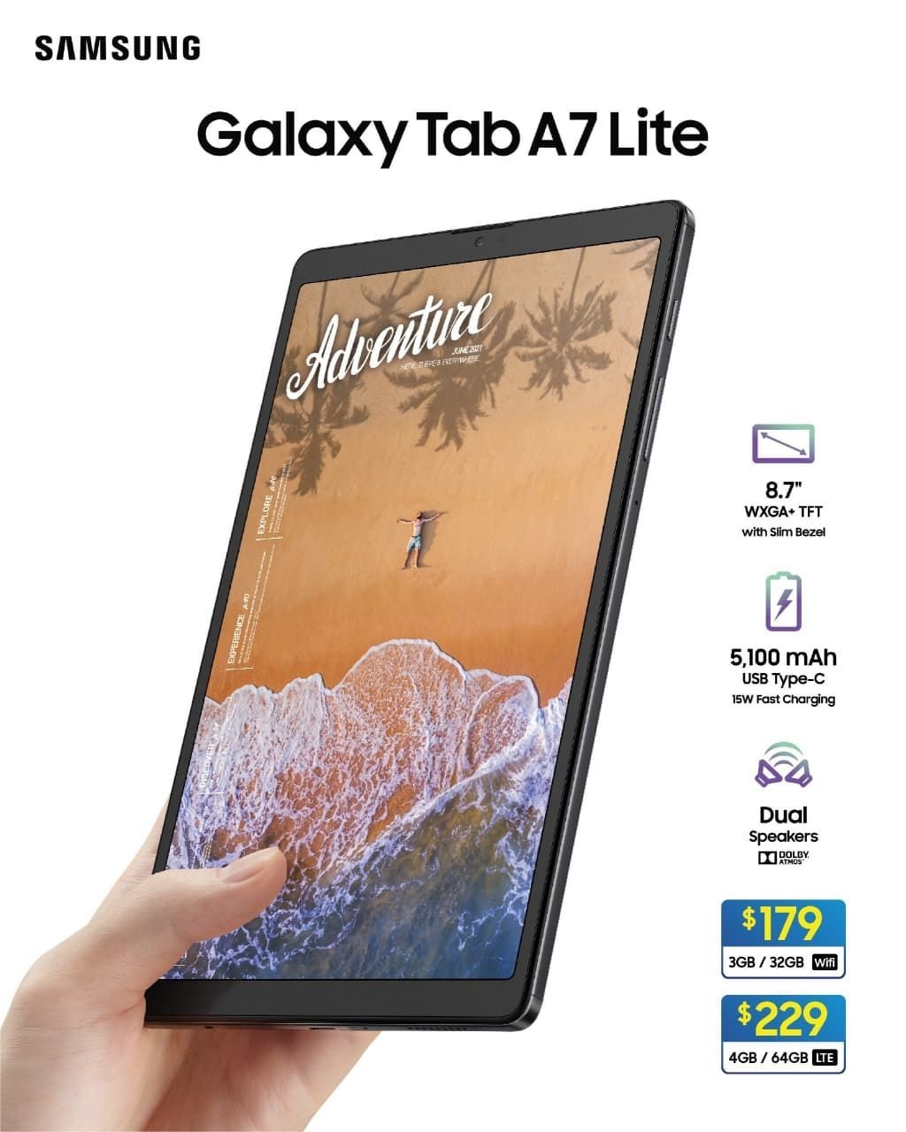 ថេបប្លេត Galaxy Tab A7 Lite
