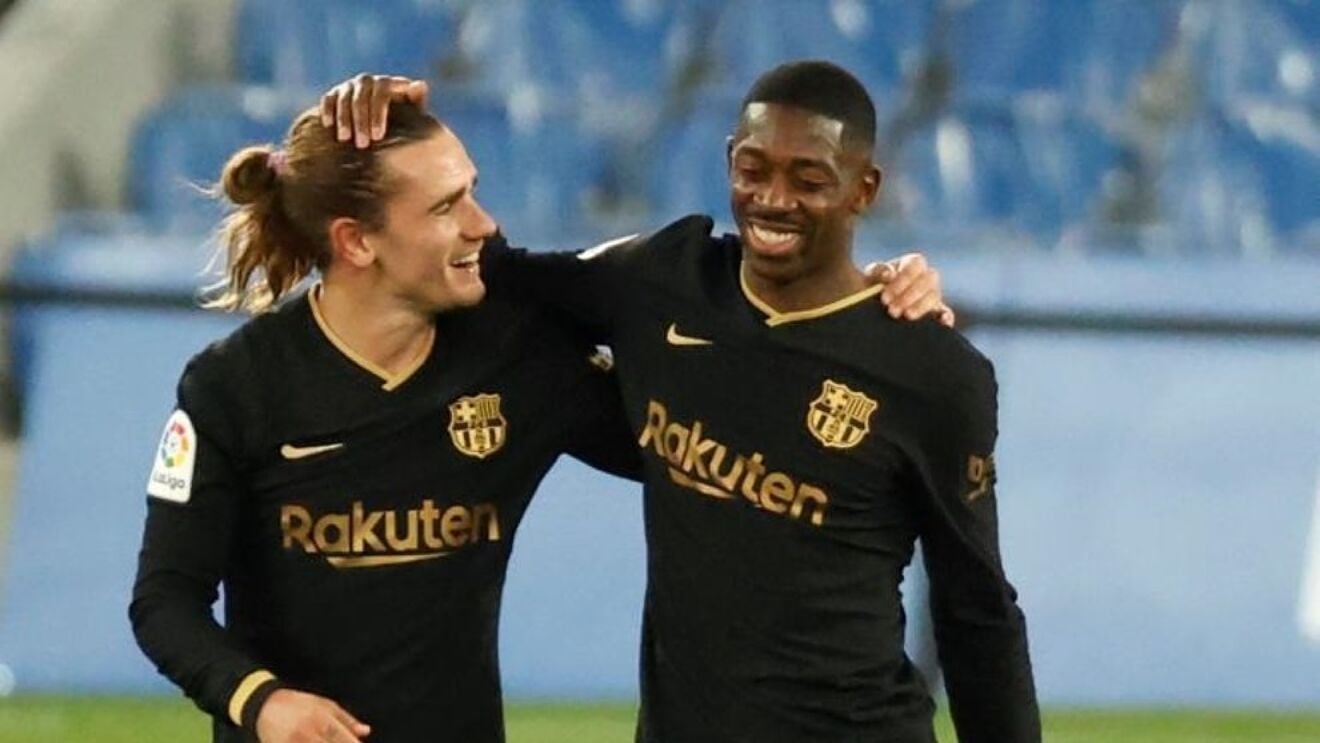 កីឡាករ Antoine Griezmann និង Ousmane Dembele