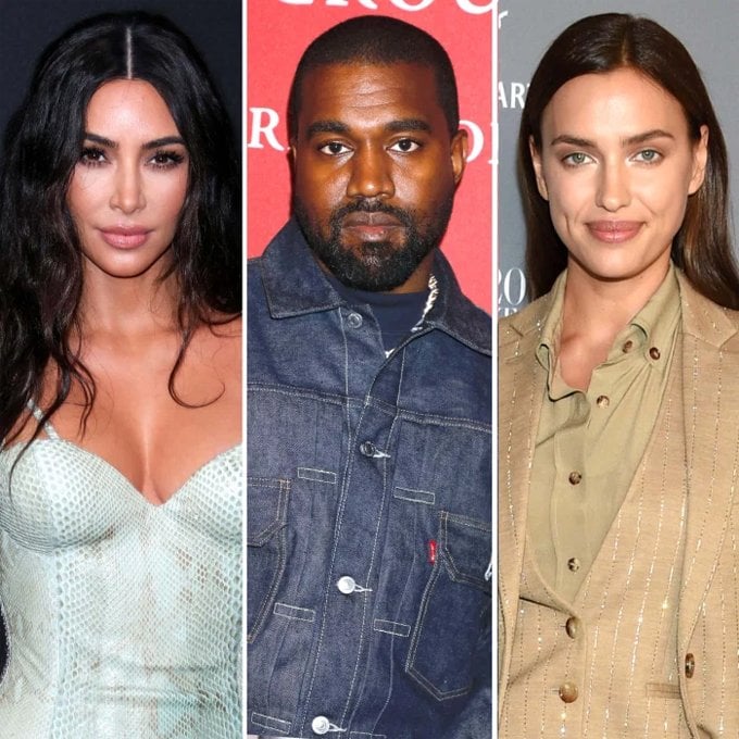 Kanye WestKim Kardashian និងIrina Shayk 