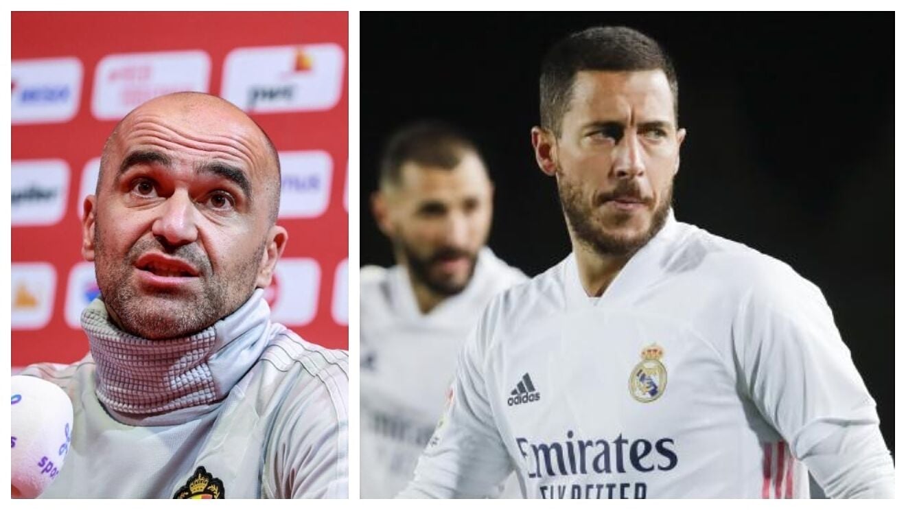 លោក Roberto Martinez និងកីឡាករ Hazard
