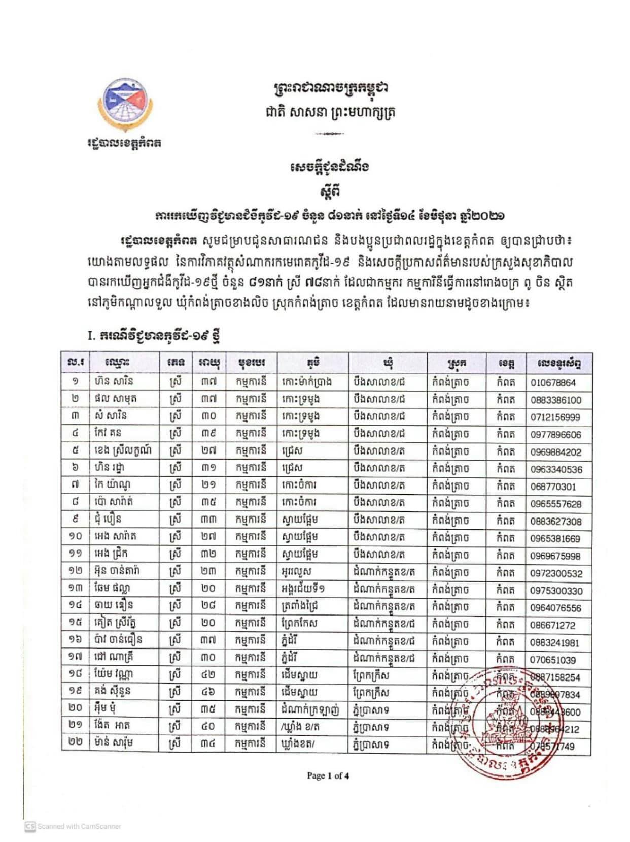សេចក្ដីជូនដំណឹង