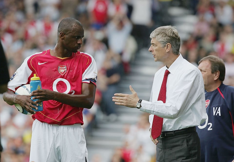 &nbsp; លោក&nbsp;Arsene Wenger និង&nbsp;Patrick Vieira