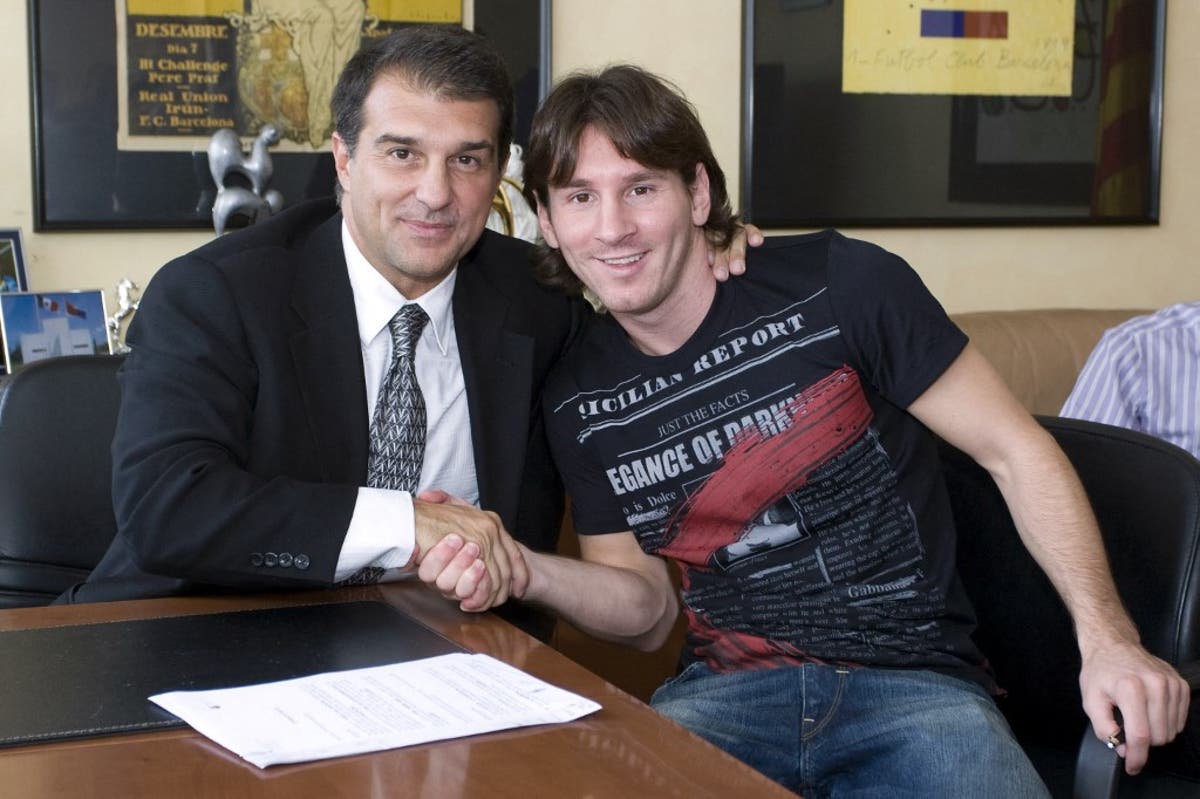 Lionel Messi និង&nbsp;Joan Laporta