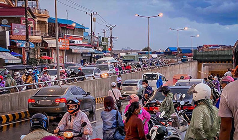ទិដ្ឋភាពស្ទះផ្លូវនៅចោមចៅ