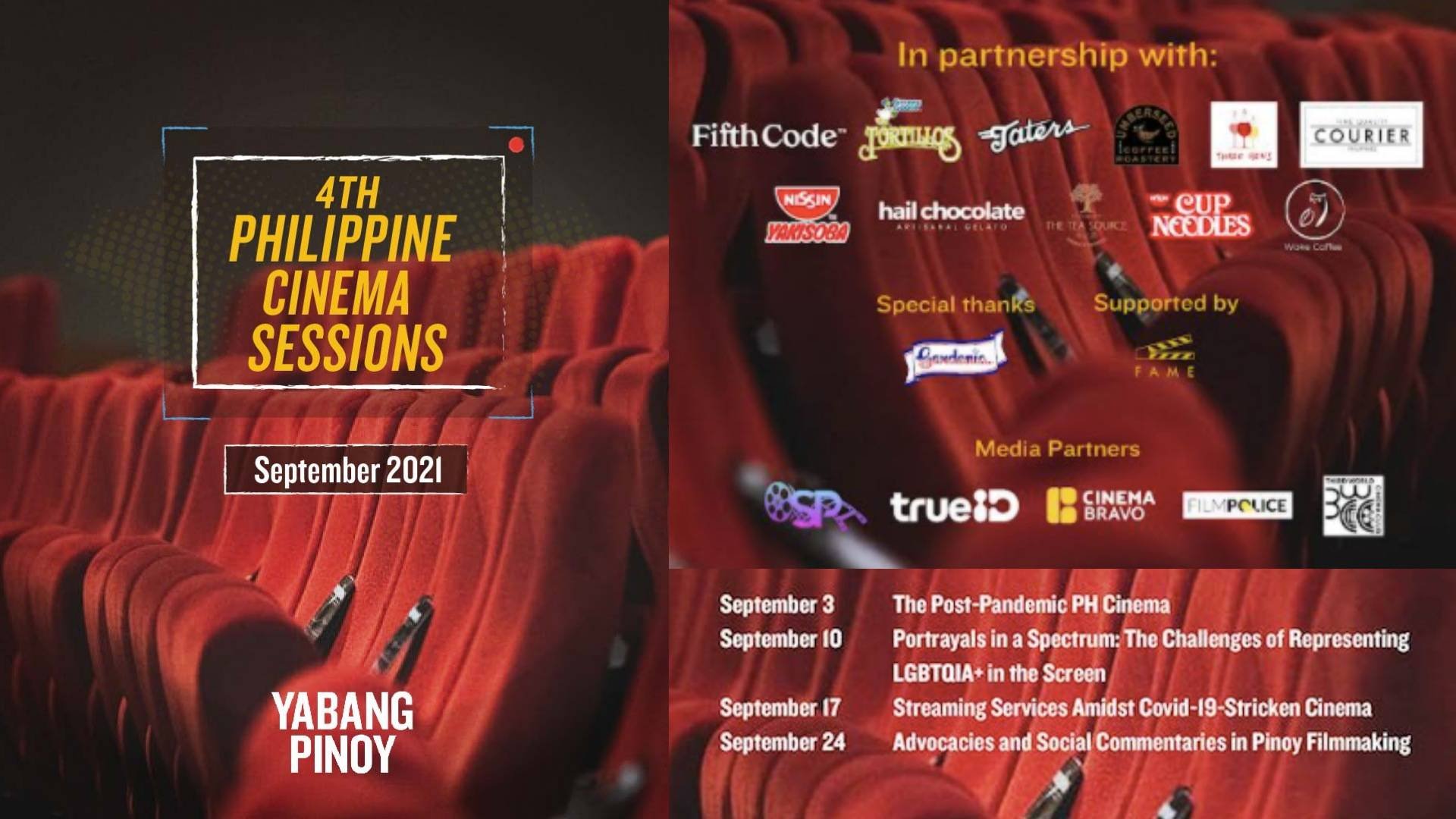 Free filmmaking talks at Yabang Pinoy’s Philippine Cinema Sessions TrueID