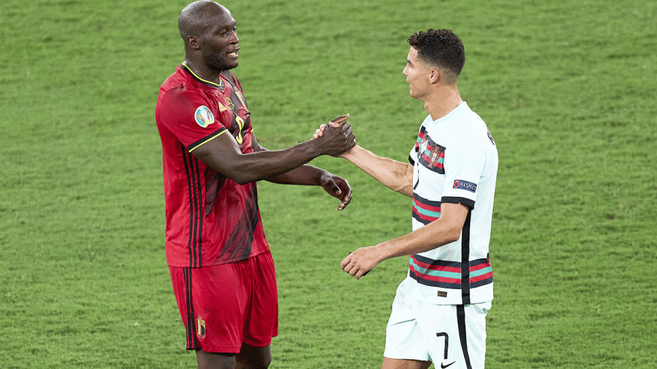 &nbsp; &nbsp;កីឡាករ&nbsp;Romelu Lukaku និង Cristiano Ronaldo
