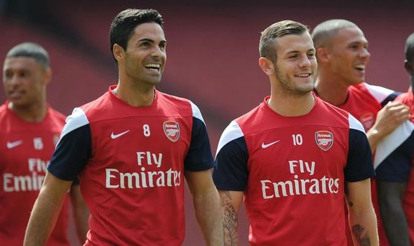 &nbsp; លោក&nbsp;Mikel Arteta និង Jack Wilshere
