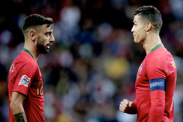ខ្សែបម្រើ Bruno Fernandes និង Cristiano Ronaldo