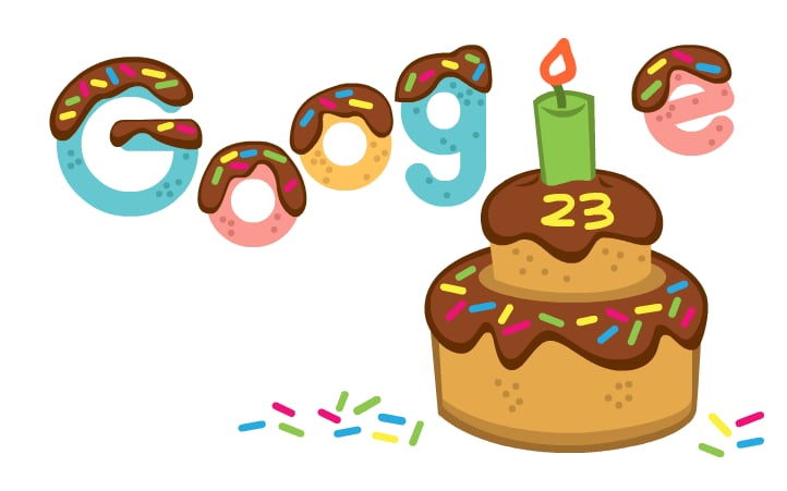 រូប Doodle ខួបកំណើត២៣ឆ្នាំរបស់ Google