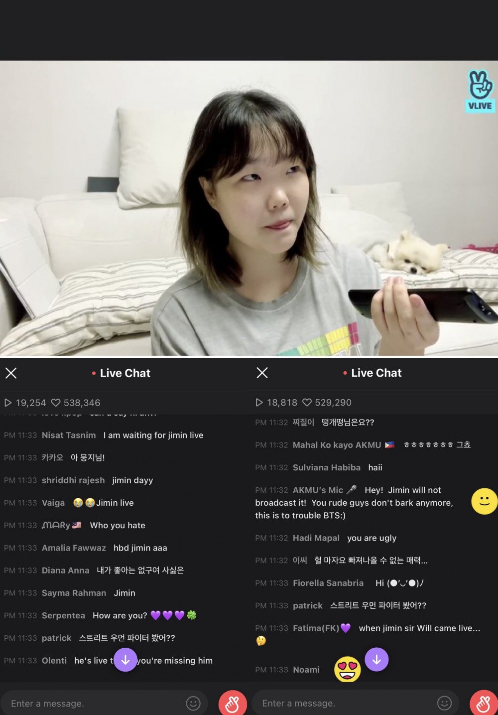 ពេល&nbsp;Lee Suhyun​កំពុង Live