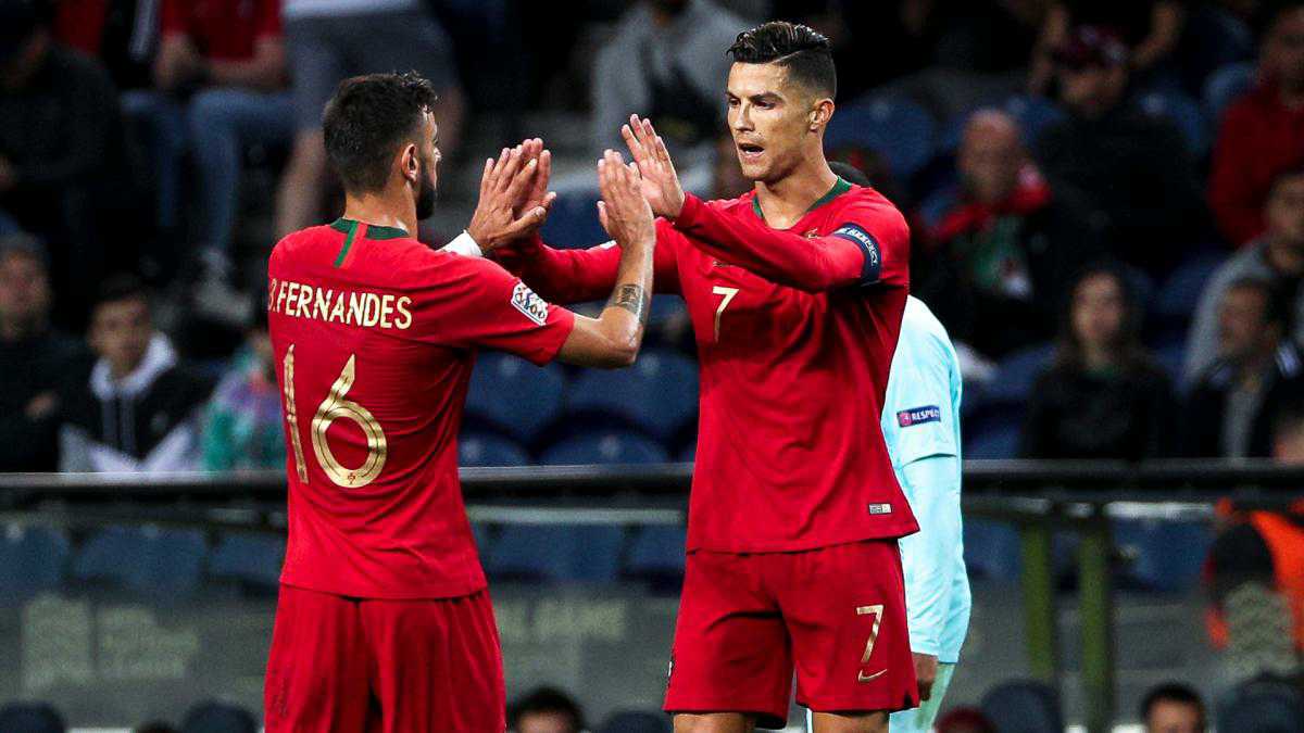 ខ្សែបម្រើ Bruno Fernandes និង Cristiano Ronaldo