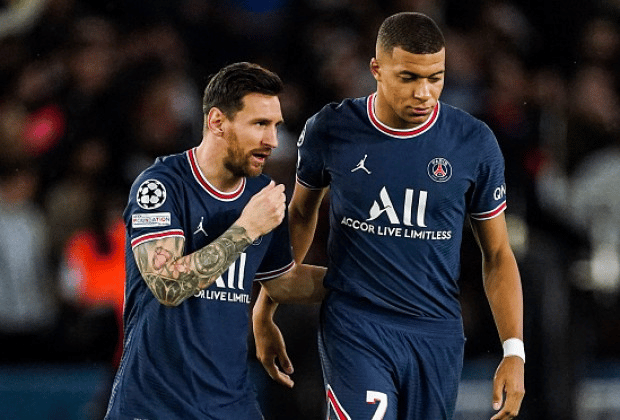 &nbsp; កីឡាករ&nbsp;Lionel Messi និង Kylian Mbappe