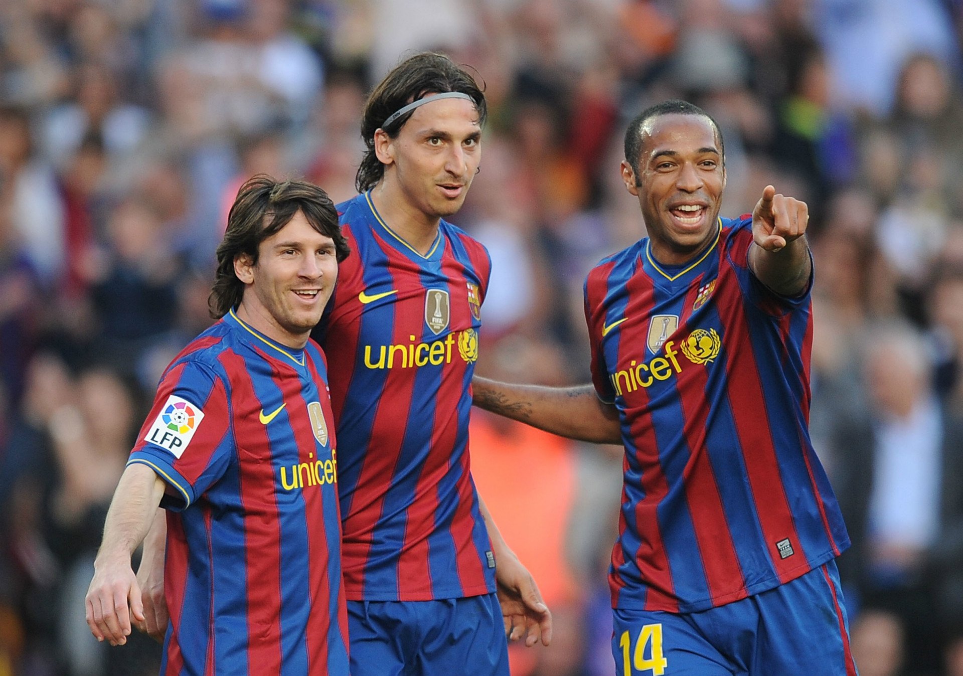 Zlatan Ibrahimovic, Lionel Messi និង Thierry Henry