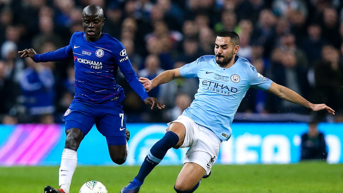 កីឡាករ Ilkay Gundogan និង N'Golo Kante