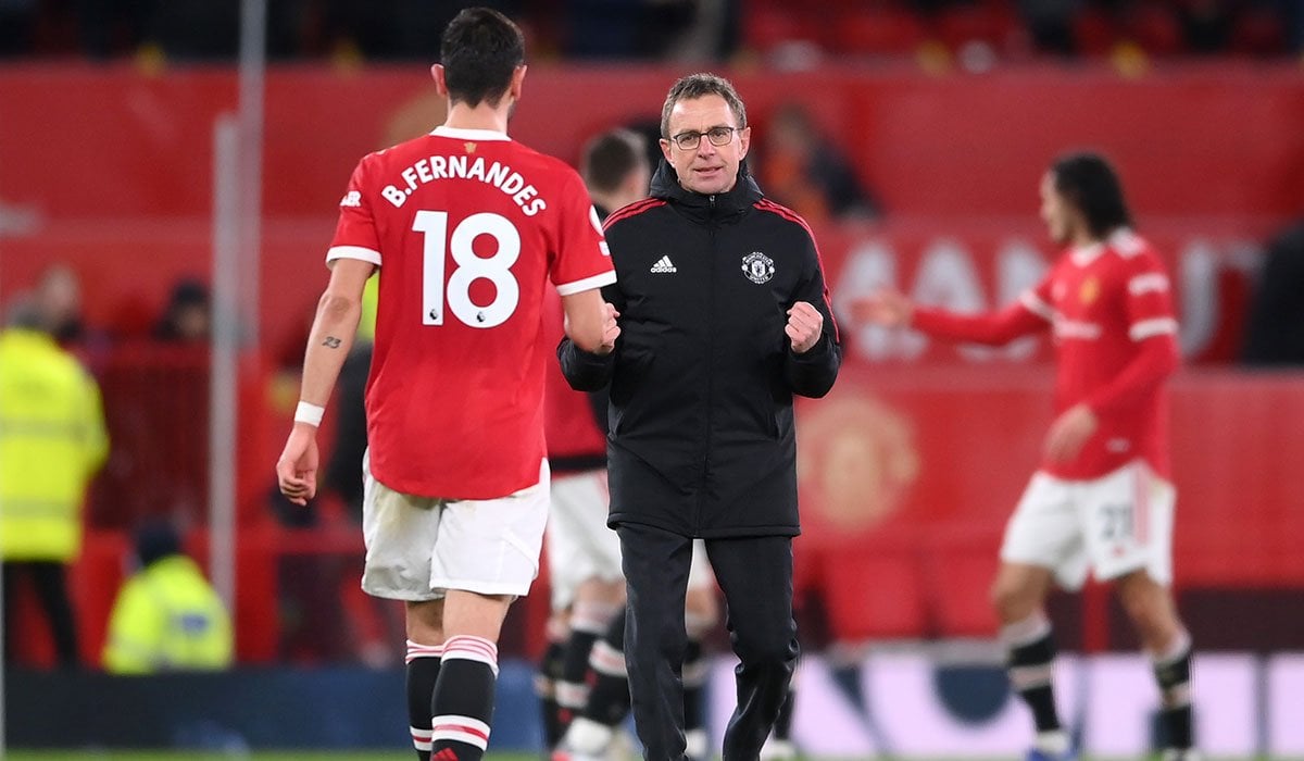 ខ្សែបម្រើ&nbsp;Bruno Fernandes និងលោក Ralf Rangnick