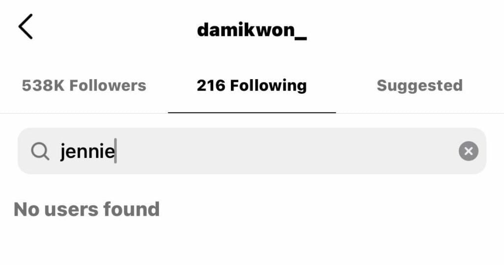 គណនី kwon da-mi ឈប់ follow Jennie&nbsp;