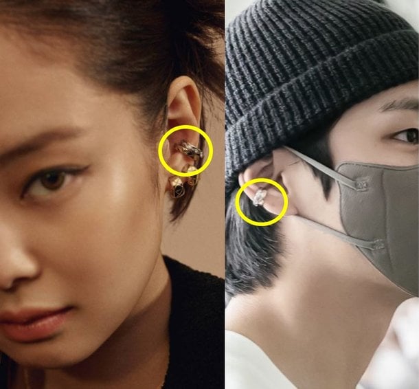 V និង Jennie ពាក់ក្រវិលដូចគ្នា