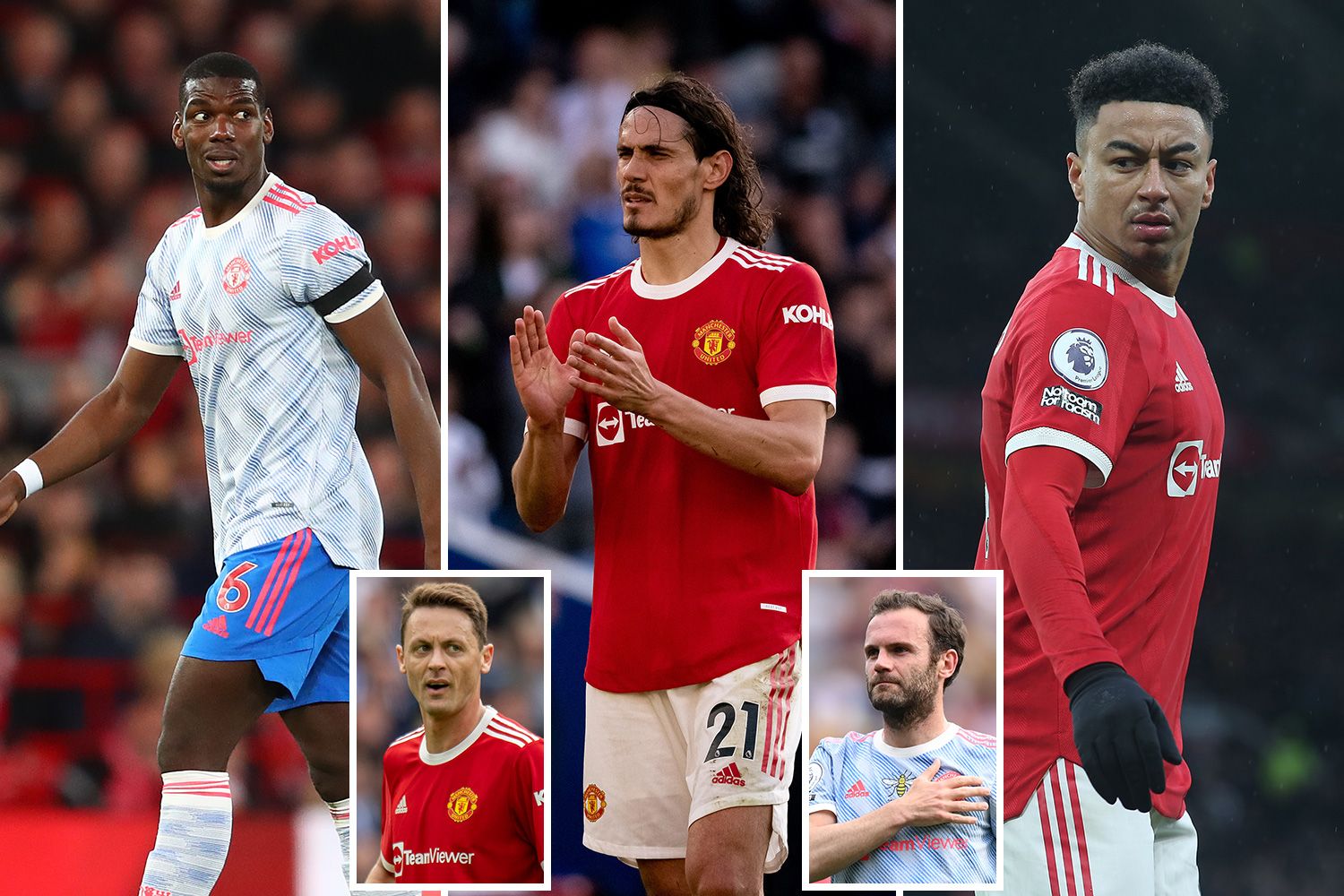 Paul Pogba, Edinson Cavani, Jesse Lingard, Nemanja Matic&nbsp; និង Juan mata&nbsp;