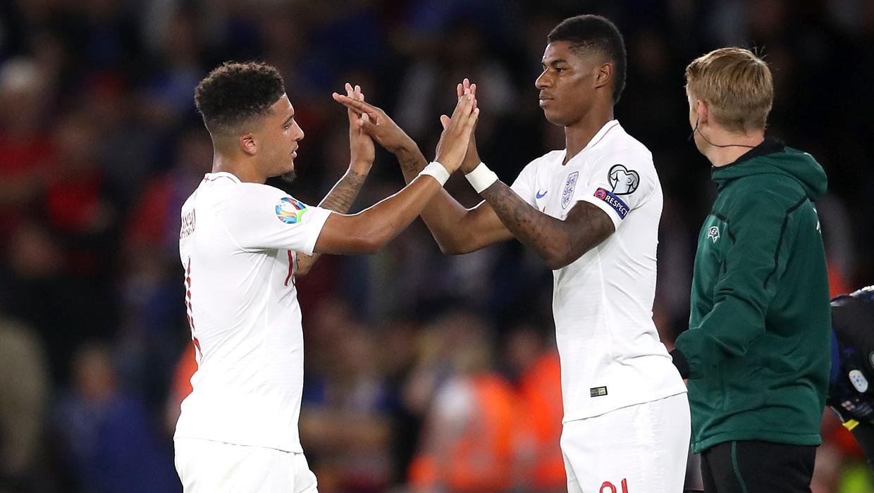 ខ្សែប្រយុទ្ធ Jadon Sancho និង Marcus Rashford