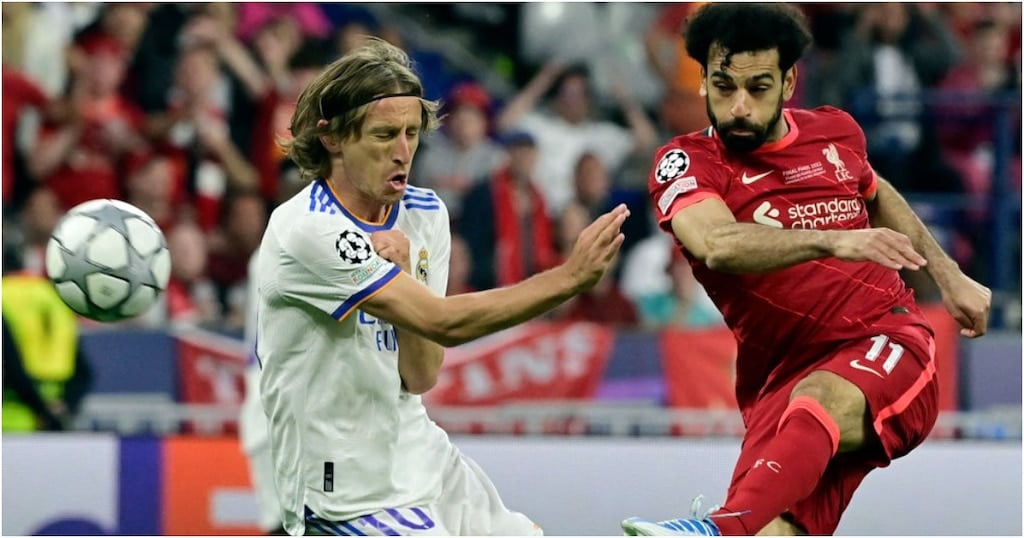 ខ្សែបម្រើ Luka Modric និង Mohamed Salah