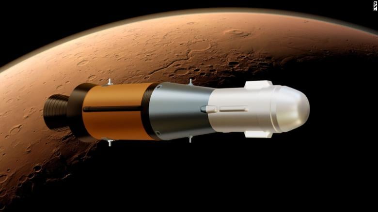 កូនរ៉ុក្កែត&nbsp;Mars Ascent Vehicle មានផ្ទុកសំណាកពីខាងក្នុង