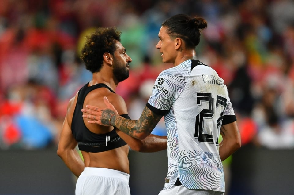 កីឡាករ Darwin Nunez និង Mohamed Salah