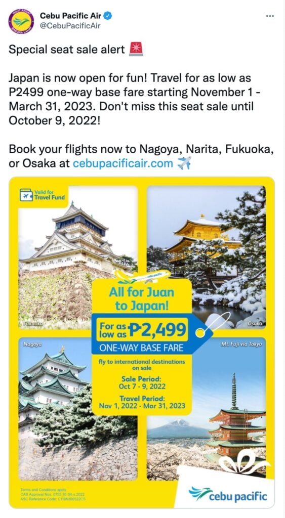 cebupacific to japan