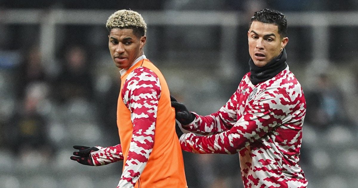 កីឡាករ Cristiano Ronaldo និង Marcus Rashford