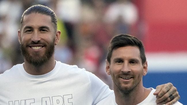 កីឡាករ&nbsp;Sergio Ramos និង Lionel Messi