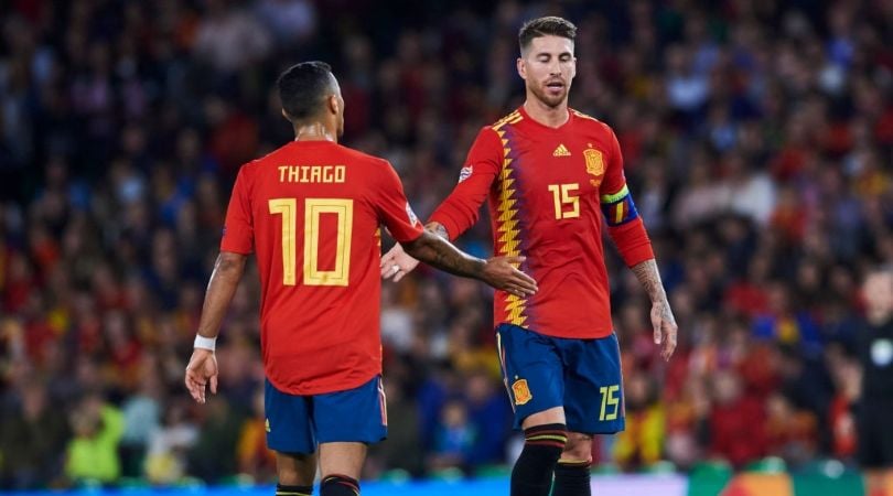 កីឡាករ Thiago Alcantara និង Sergio Ramos&nbsp;