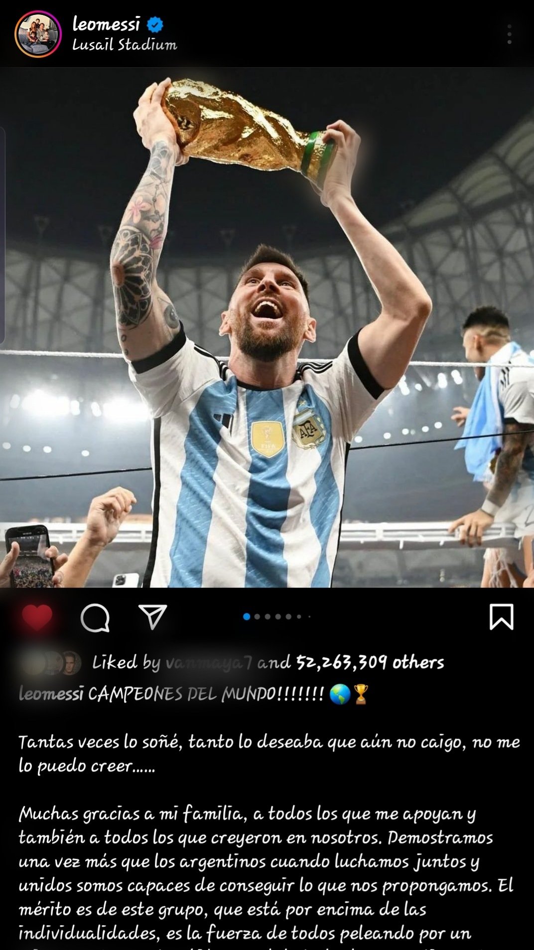រូបភាព Messi បង្ហោះ