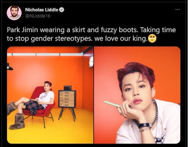 BTS's Jimin Wears A Skirt In New Butter Concept Photos And Earns Praise  For Breaking Gender Norms 