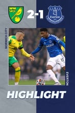 Norwich City 2-1 Everton| EPL Highlight Week 22