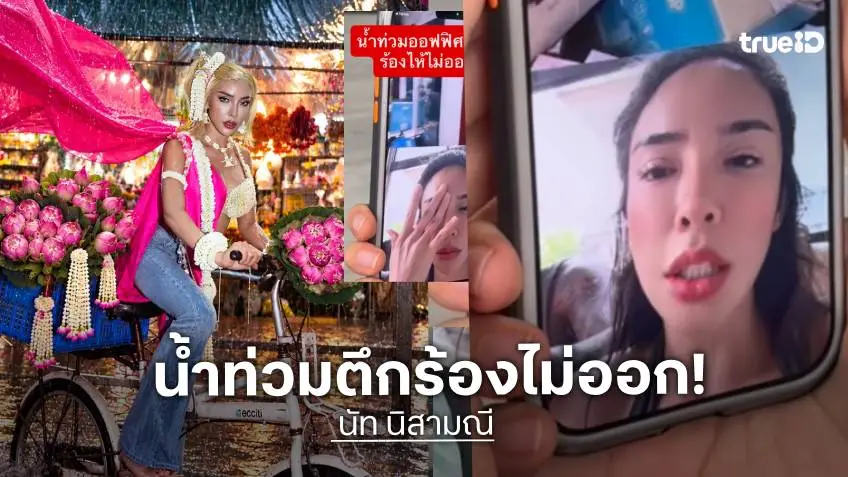 ร้องไห้ไม่ออก! “นัท นิสามณี” ออฟฟิศน้ำท่วม 2 ตึก ไม่เคยเจอน้ำท่วมสูงขนาดนี้
