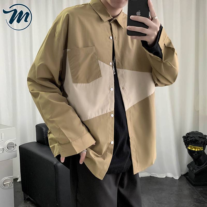 WOMA ผู้ชายสบายๆแบบสบายๆแขนยาวเสื้อฤดูใบไม้ผลิและฤดูใบไม้ร่วงใหม่เอี่ยมเสื้อนอกที่ใส่เข้ากับทุกชุด