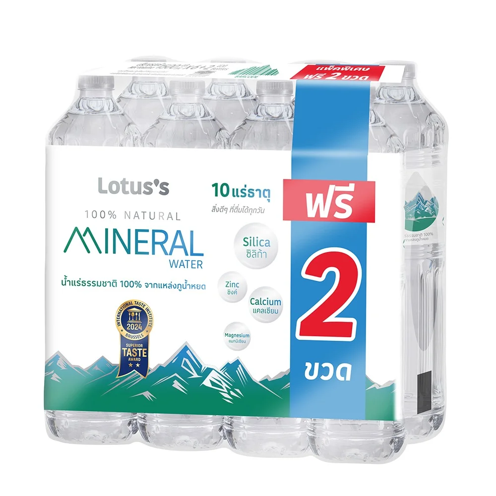 โลตัส น้ำแร่ธรรมชาติ 100% 1500 มล.แพ็ค6