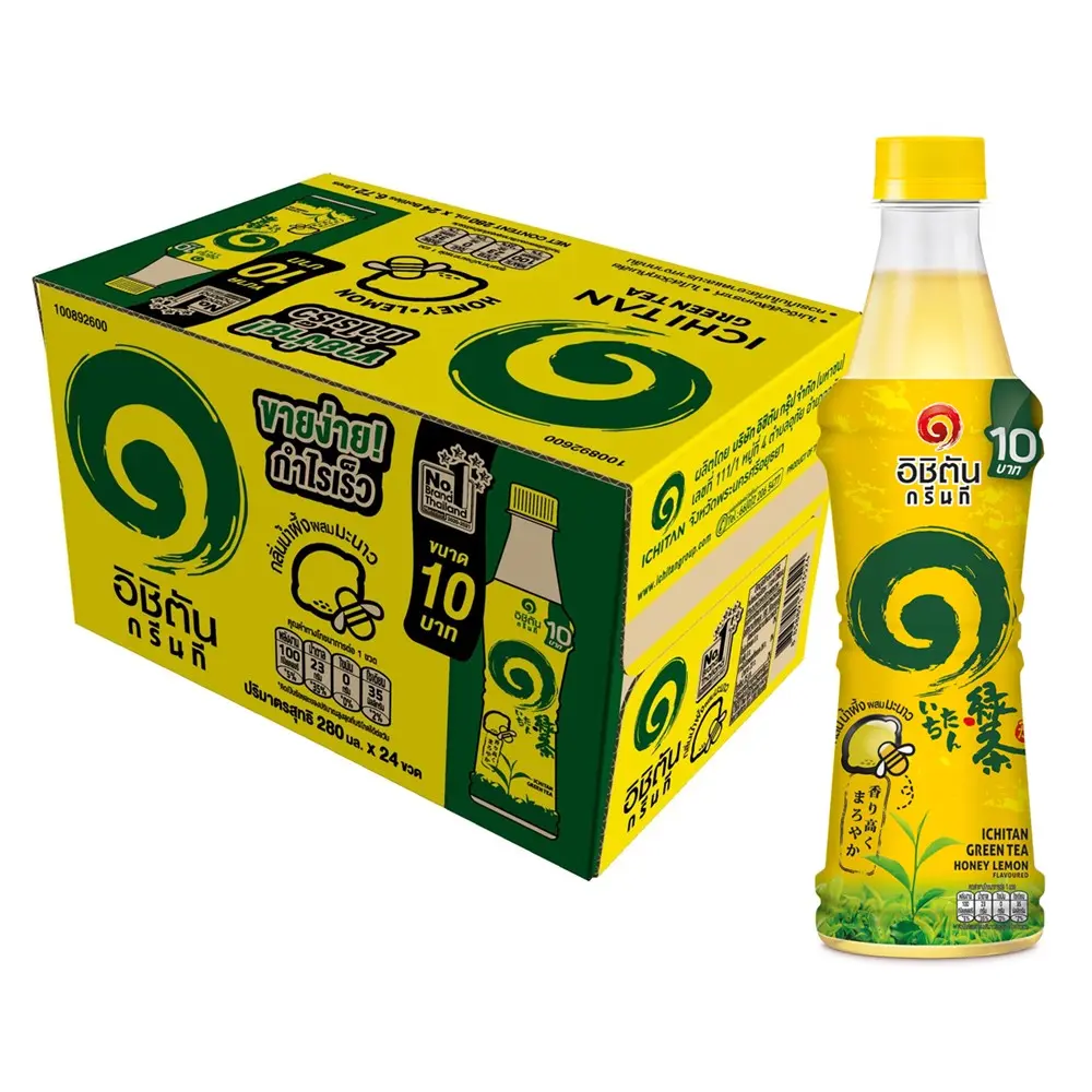 อิชิตันชาเขียวรสน้ำผึ้งมะนาว 280 มล. X24