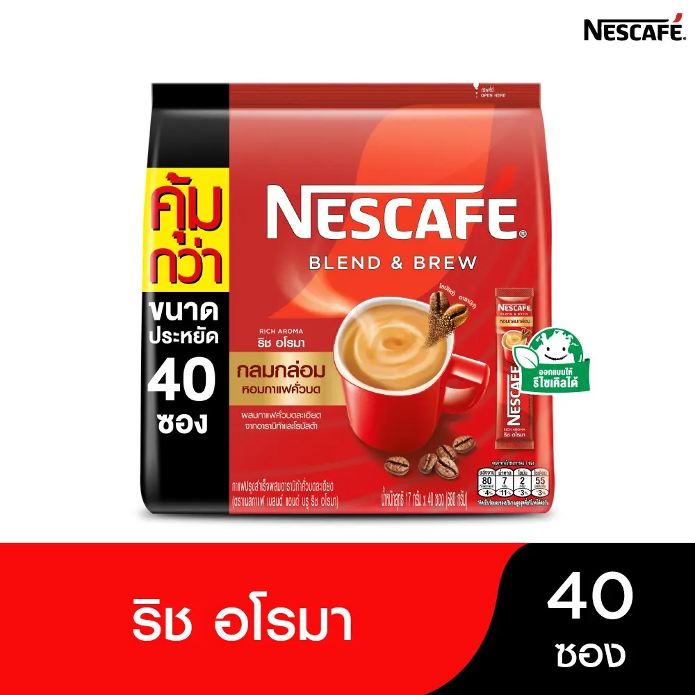 เนสกาแฟเบลนด์แอนด์บรูริชอโรมา17ก.X40ซ.